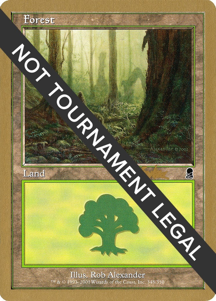 Forest (348) - 2002 Brian Kibler (ODY) (World Championship Decks)