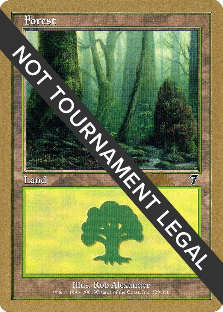 Forest (329) - 2002 Brian Kibler (7ED) (World Championship Decks)