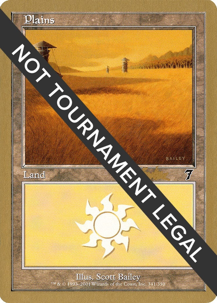 Plains (341) - 2002 Brian Kibler (7ED) (World Championship Decks)