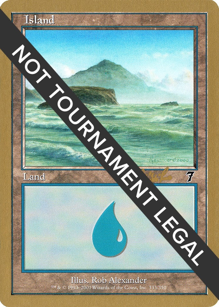 Island (333) - 2002 Carlos Romao (7ED) (World Championship Decks)