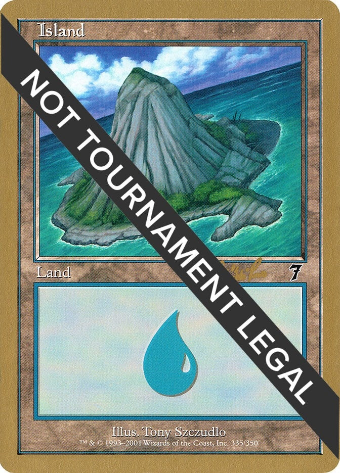 Island (335) - 2002 Carlos Romao (7ED) (World Championship Decks)