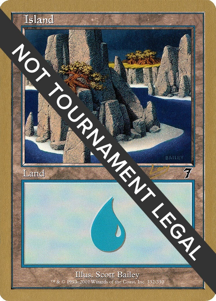 Island (332) - 2002 Raphael Levy (7ED) (World Championship Decks)