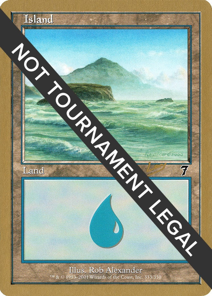 Island (333) - 2002 Raphael Levy (7ED) (World Championship Decks)