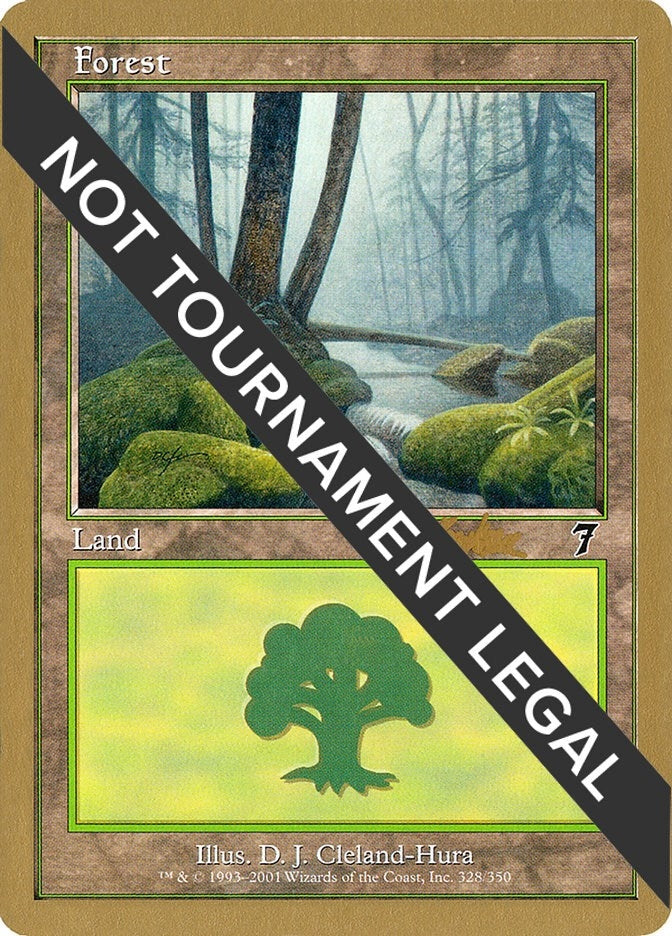 Forest (328) - 2002 Sim Han How (7ED) (World Championship Decks)