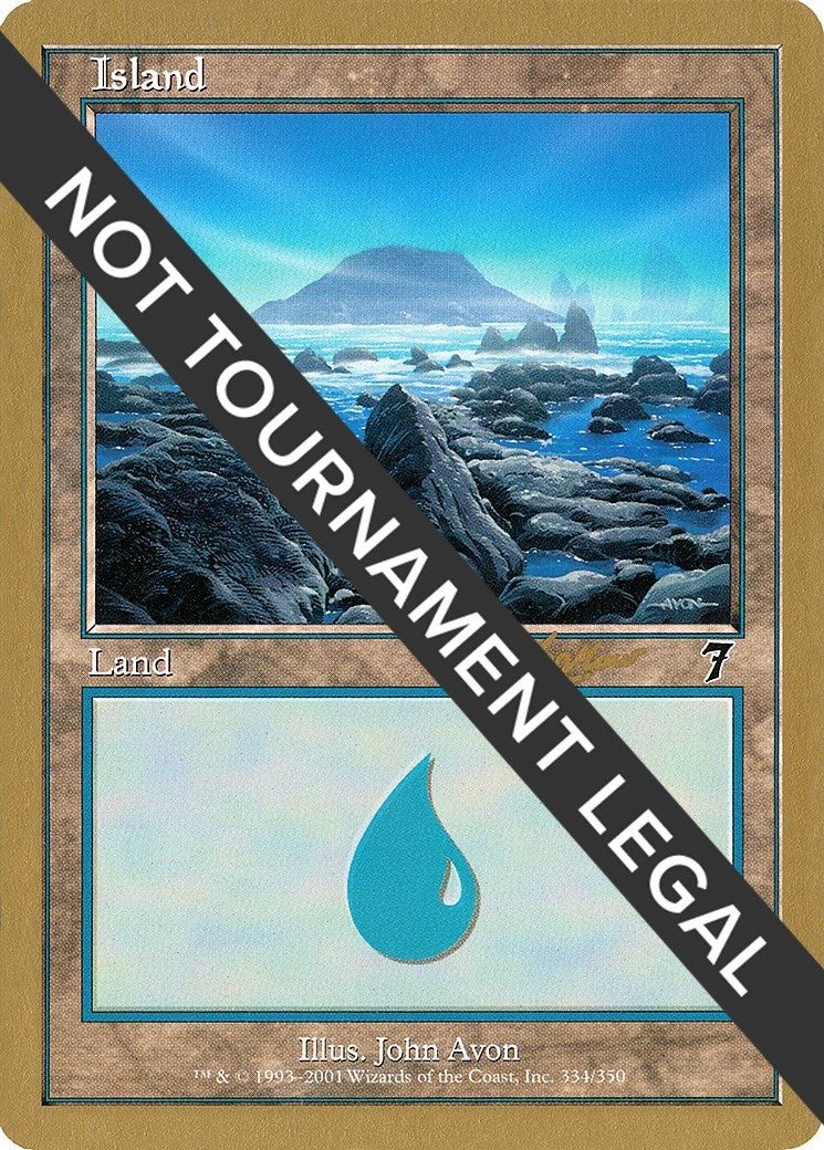 Island (334) - 2002 Sim Han How (7ED) (World Championship Decks)