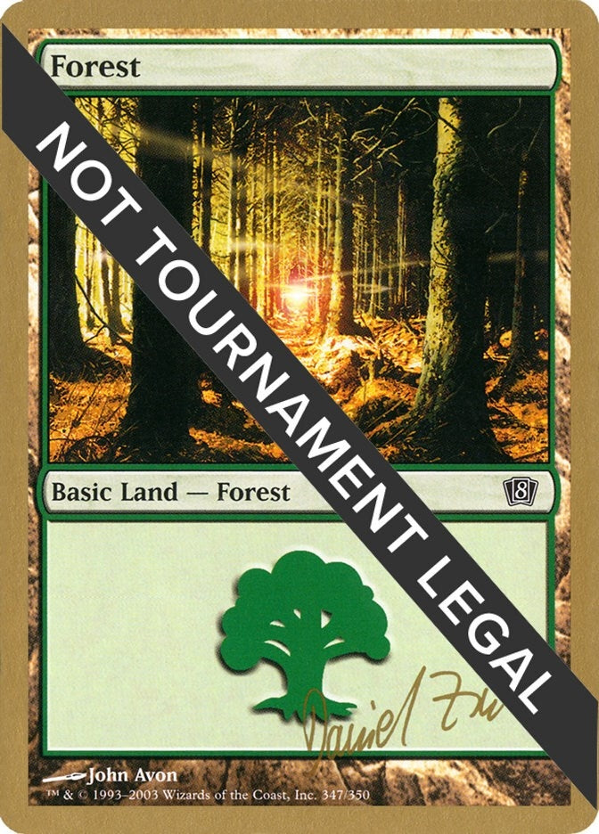 Forest (347) - 2003 Daniel Zink (8ED) (World Championship Decks)