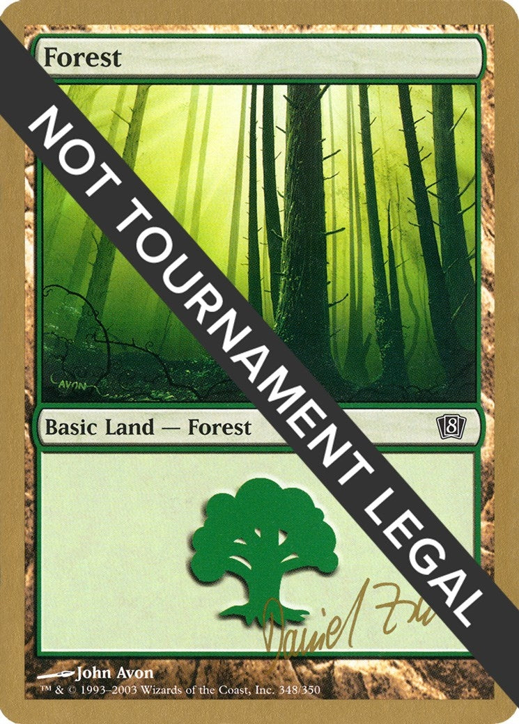 Forest (348) - 2003 Daniel Zink (8ED) (World Championship Decks)