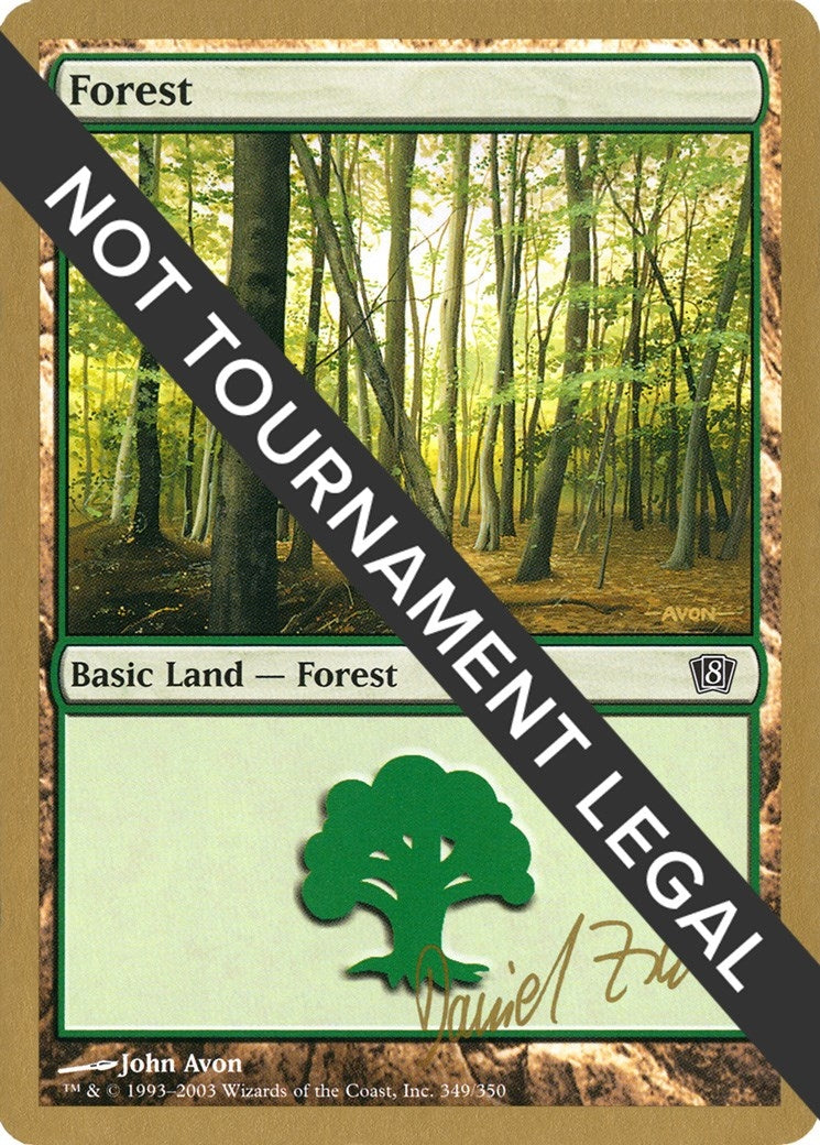Forest (349) - 2003 Daniel Zink (8ED) (World Championship Decks)