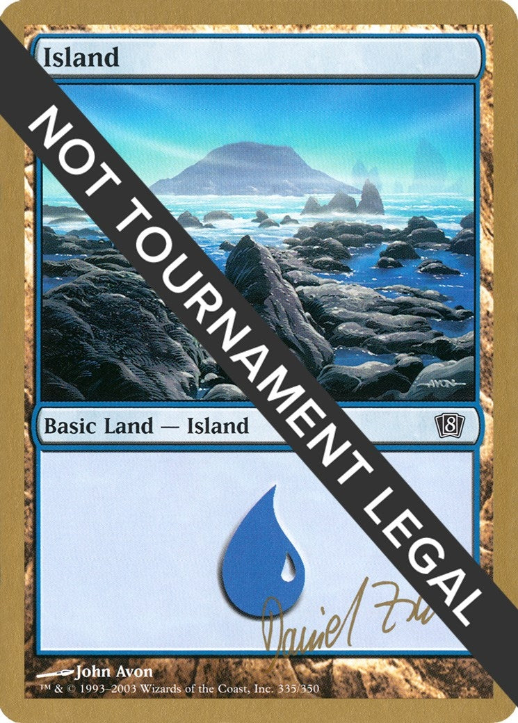 Island (335) - 2003 Daniel Zink (8ED) (World Championship Decks)