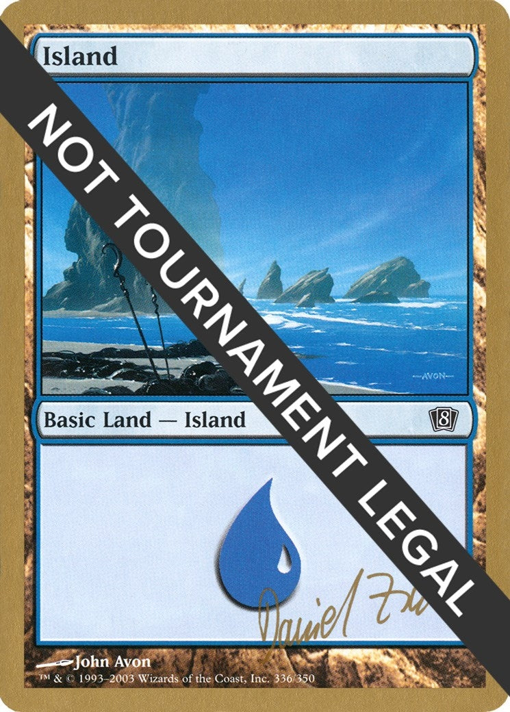 Island (336) - 2003 Daniel Zink (8ED) (World Championship Decks)