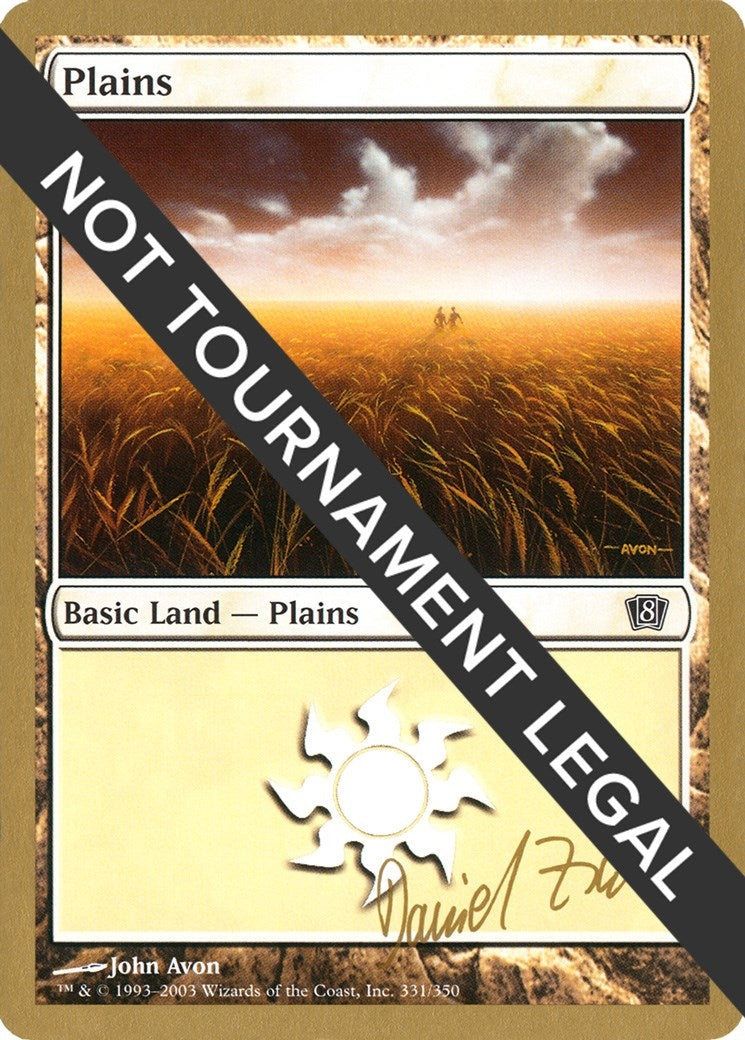 Plains (331) - 2003 Daniel Zink (8ED) (World Championship Decks)