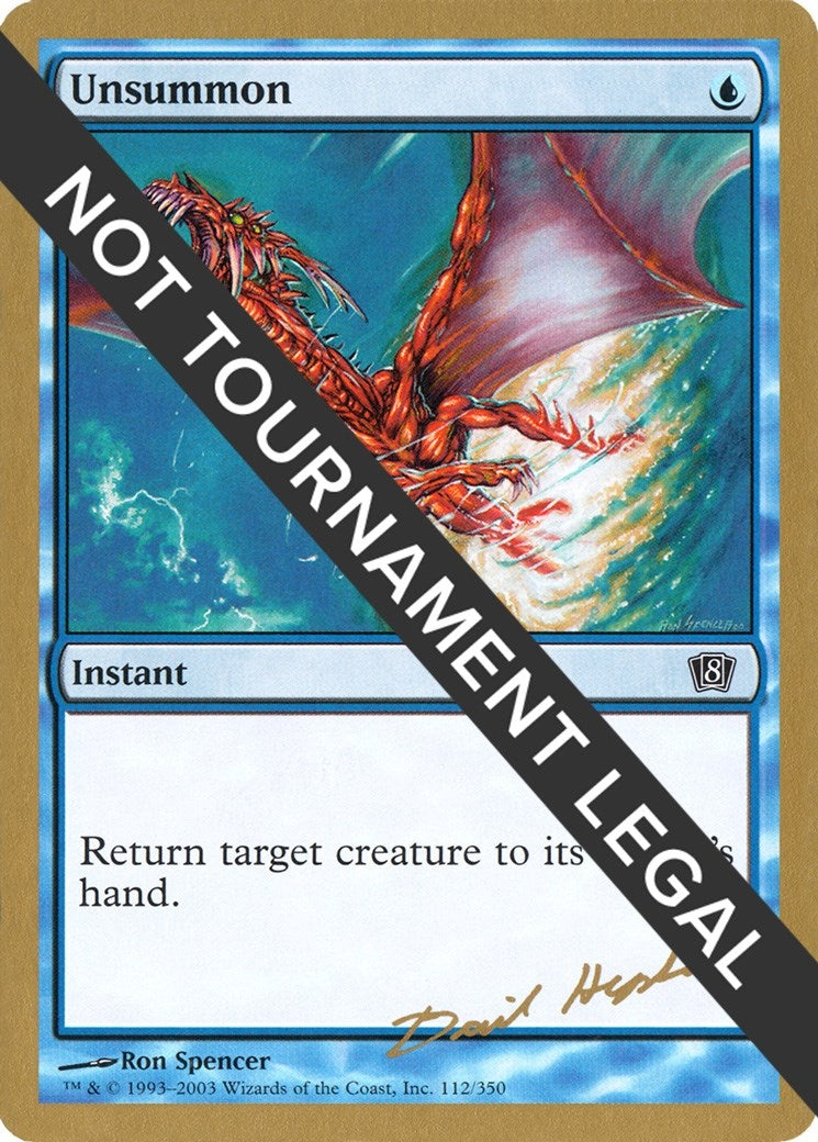 Image for Unsummon - 2003 Dave Humpherys (8ED) - Magic: The Gathering
