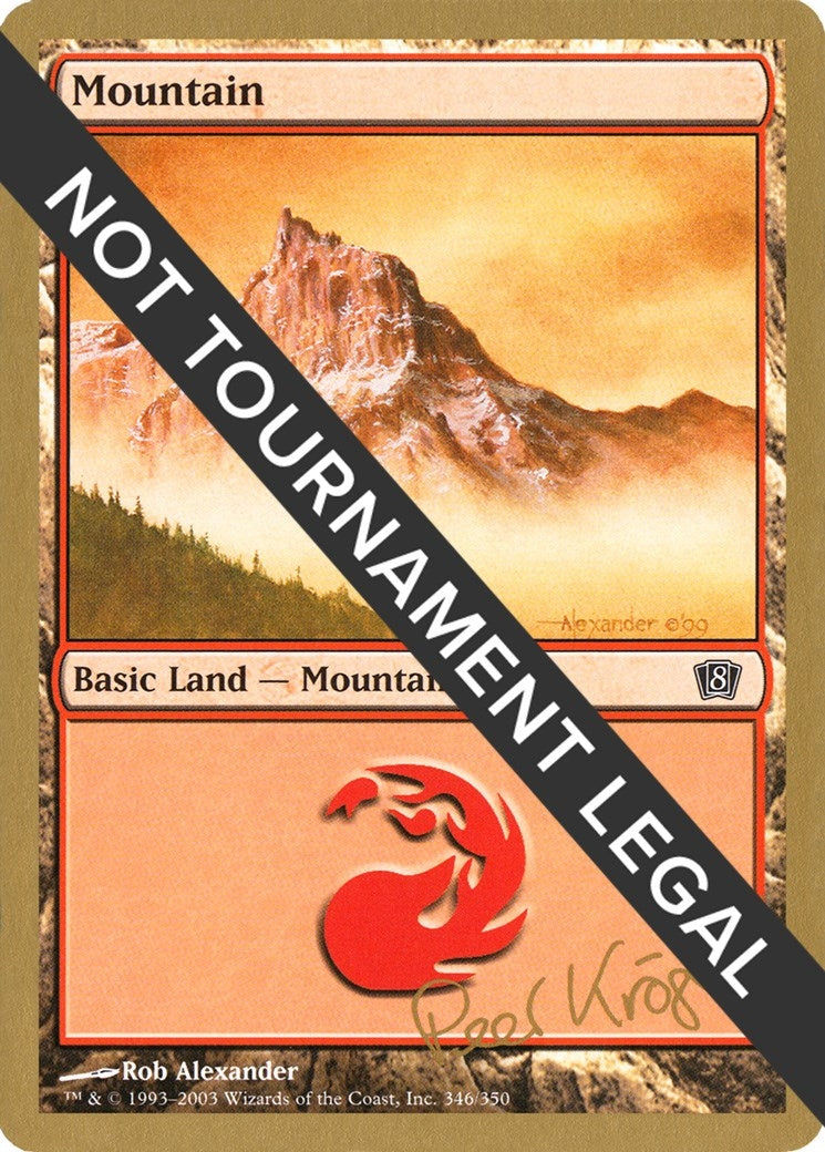 Mountain (346) - 2003 Peer Kroger (8ED) (World Championship Decks)