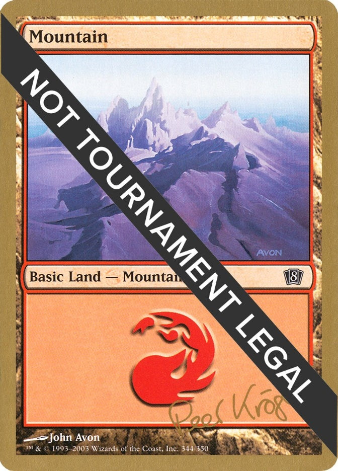 Mountain (344) - 2003 Wolfgang Eder (8ED) (World Championship Decks)