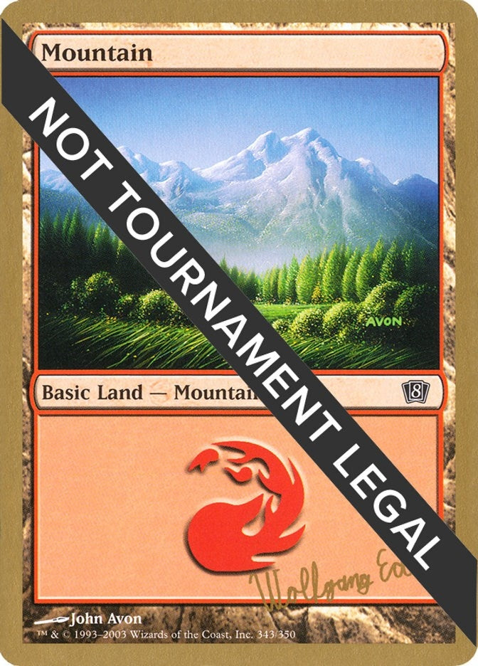 Mountain (343) - 2003 Wolfgang Eder (8ED) (World Championship Decks)