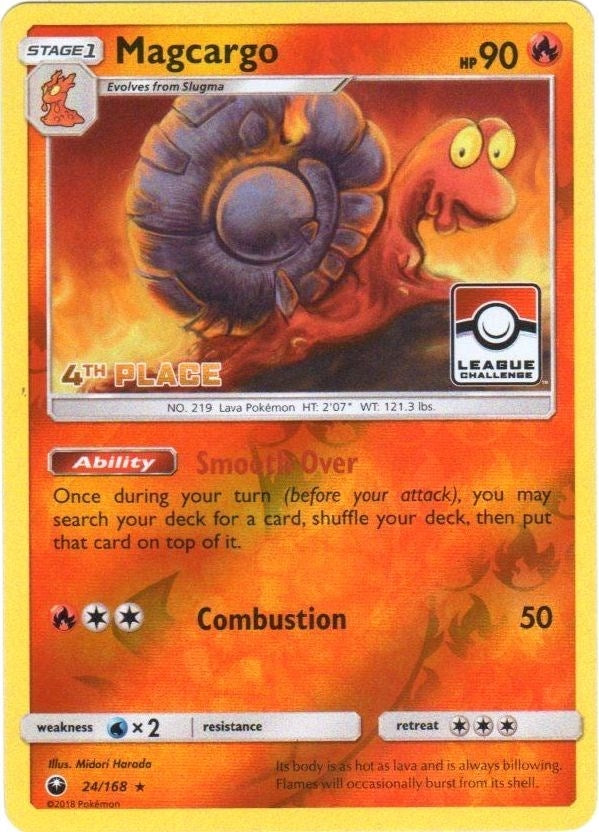 Image for Magcargo - 24/168 (League Challenge) [4th Place] (024/168) (League & Championship Cards) - Pokemon