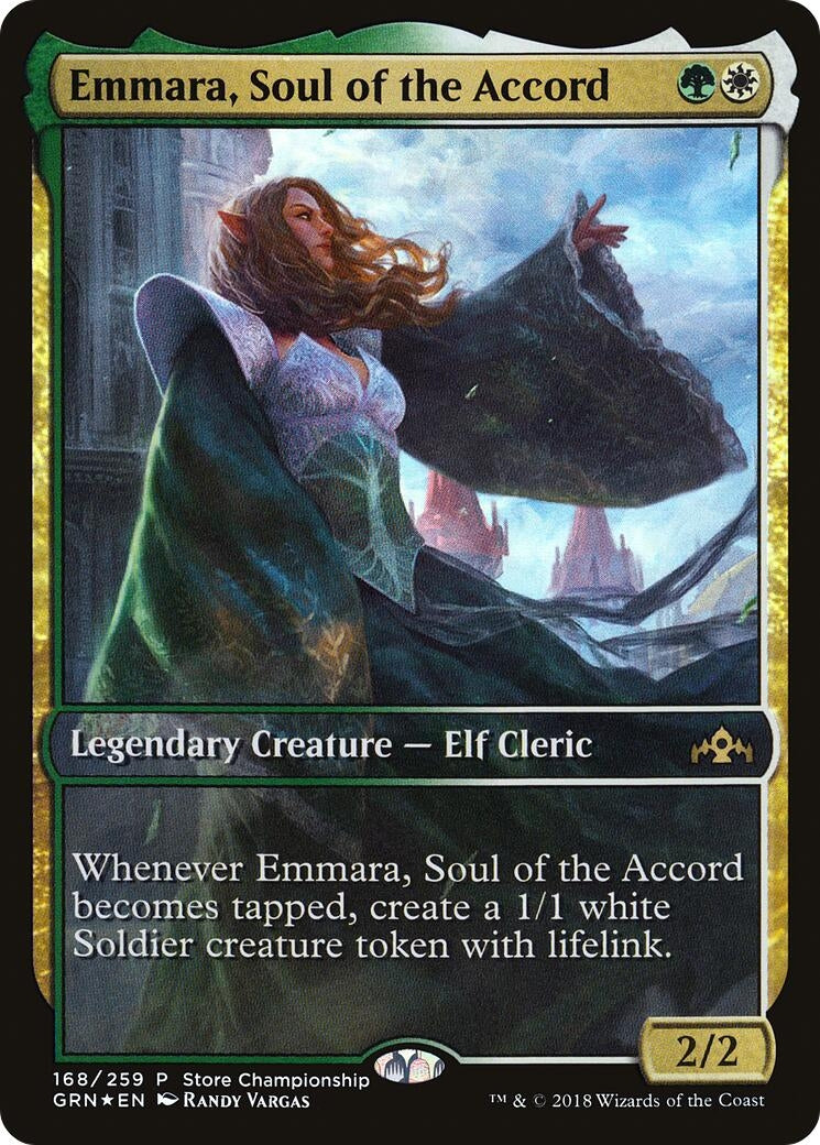 Emmara, Soul of the Accord (168) (Game Day & Store Championship Promos)