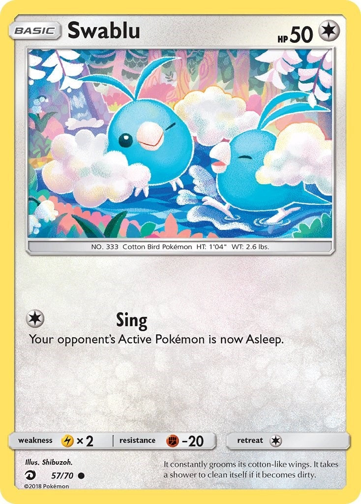 Image for Swablu (57) (57/70) (Dragon Majesty) - Pokemon