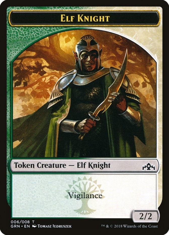 Elf Knight Token (6) (Guilds of Ravnica)