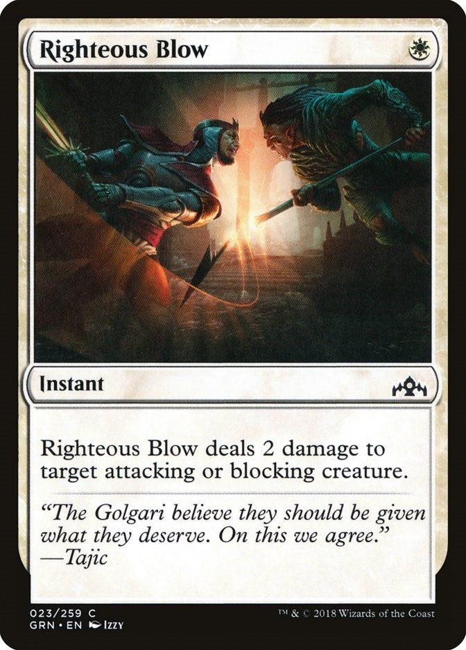 Righteous Blow (23) (Guilds of Ravnica)