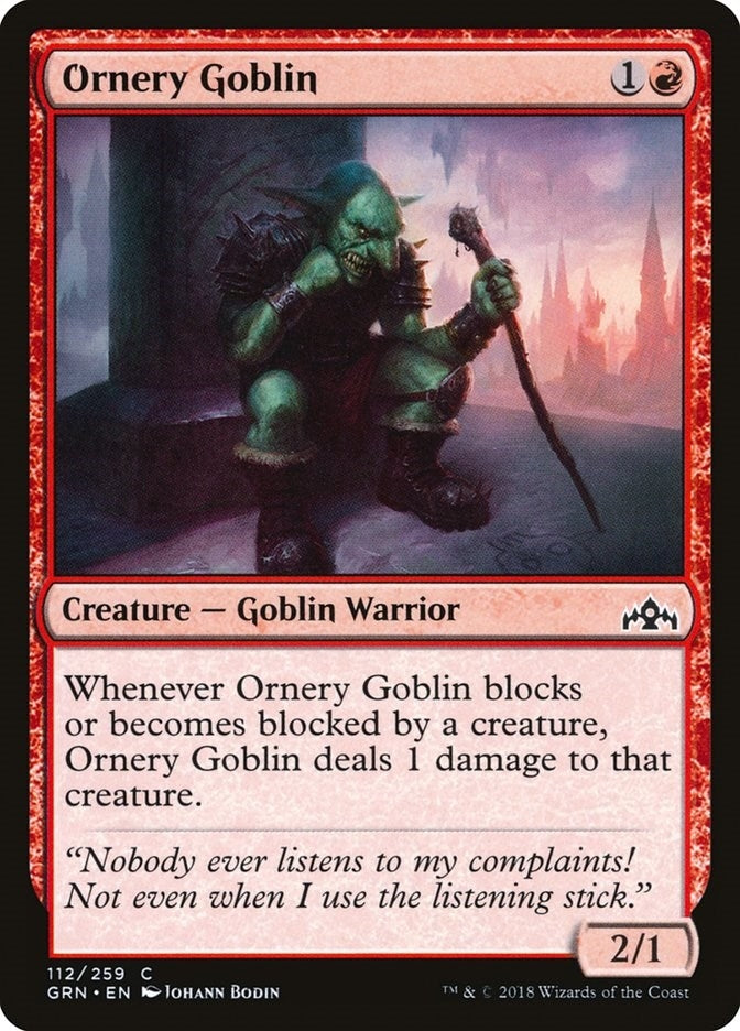 Ornery Goblin (112) (Guilds of Ravnica)