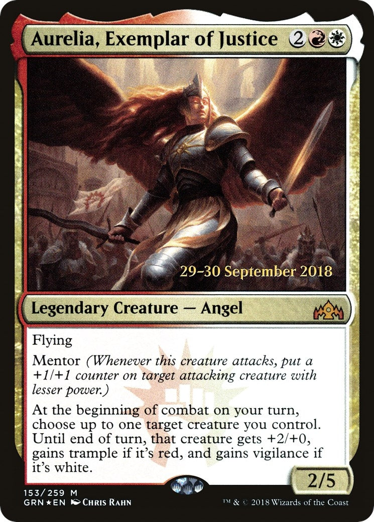 Aurelia, Exemplar of Justice (153) (Prerelease Cards)