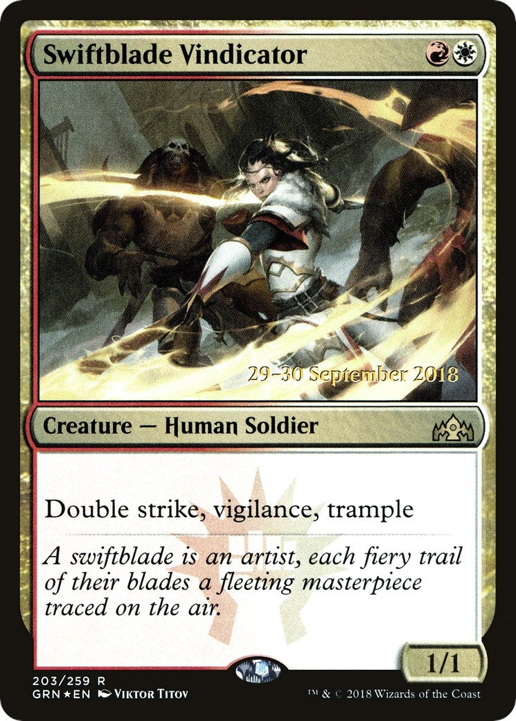 Swiftblade Vindicator (GRN) (203) (Prerelease Cards)