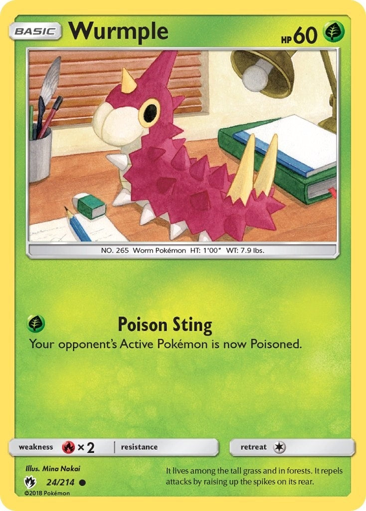 Image for Wurmple (24) (24/214) (SM - Lost Thunder) - Pokemon