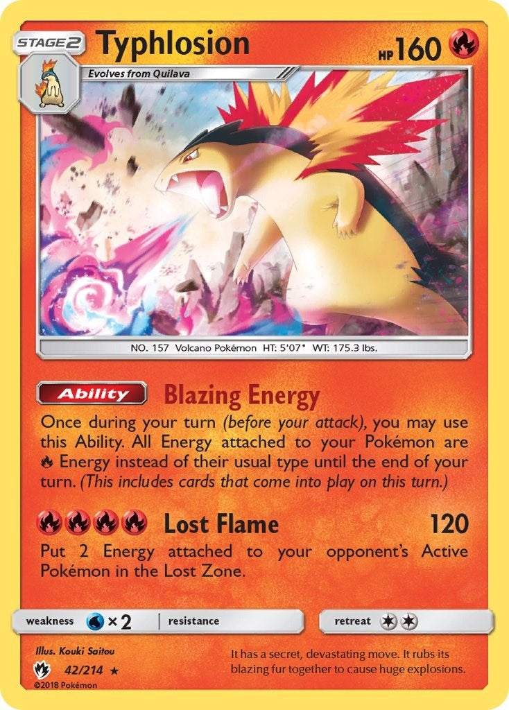 Image for Typhlosion (42/214) (SM - Lost Thunder) - Pokemon
