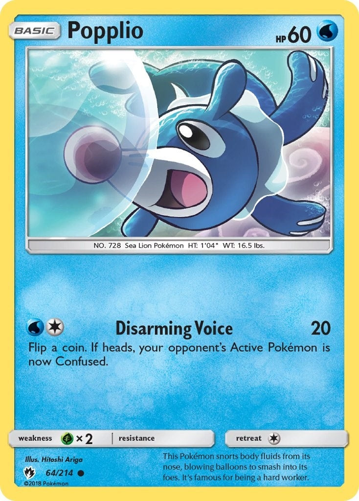 Image for Popplio (64) (64/214) (SM - Lost Thunder) - Pokemon