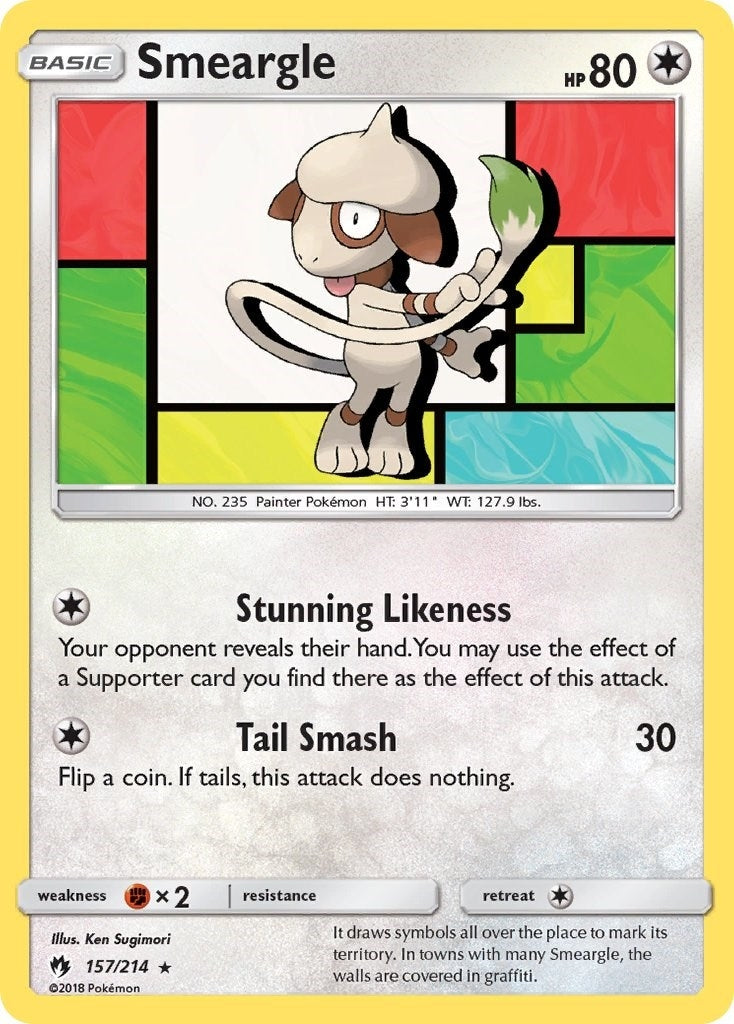 Image for Smeargle (157/214) (SM - Lost Thunder) - Pokemon