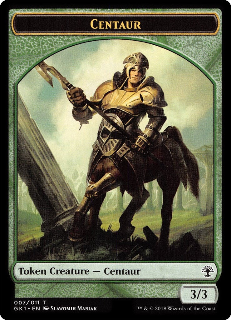 Centaur (007) // Elemental (010) Double-Sided Token (7 // 10) (Guilds of Ravnica: Guild Kits)