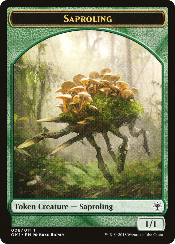 Saproling // Wurm Double-Sided Token (8 // 9) (Guilds of Ravnica: Guild Kits)