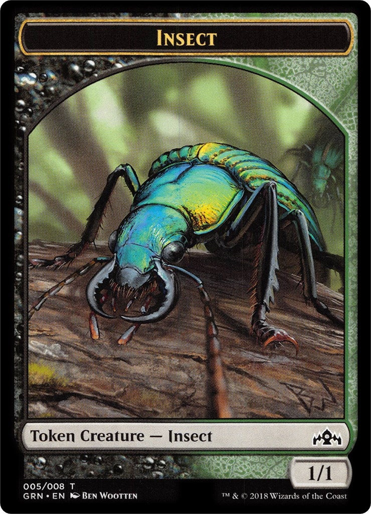 Insect // Saproling Double-Sided Token (5 // 5) (Guilds of Ravnica: Guild Kits)