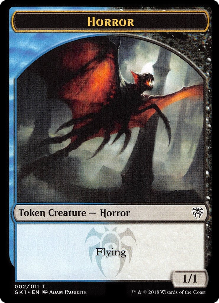 Horror // Copy Double-Sided Token (2 // 1) (Guilds of Ravnica: Guild Kits)