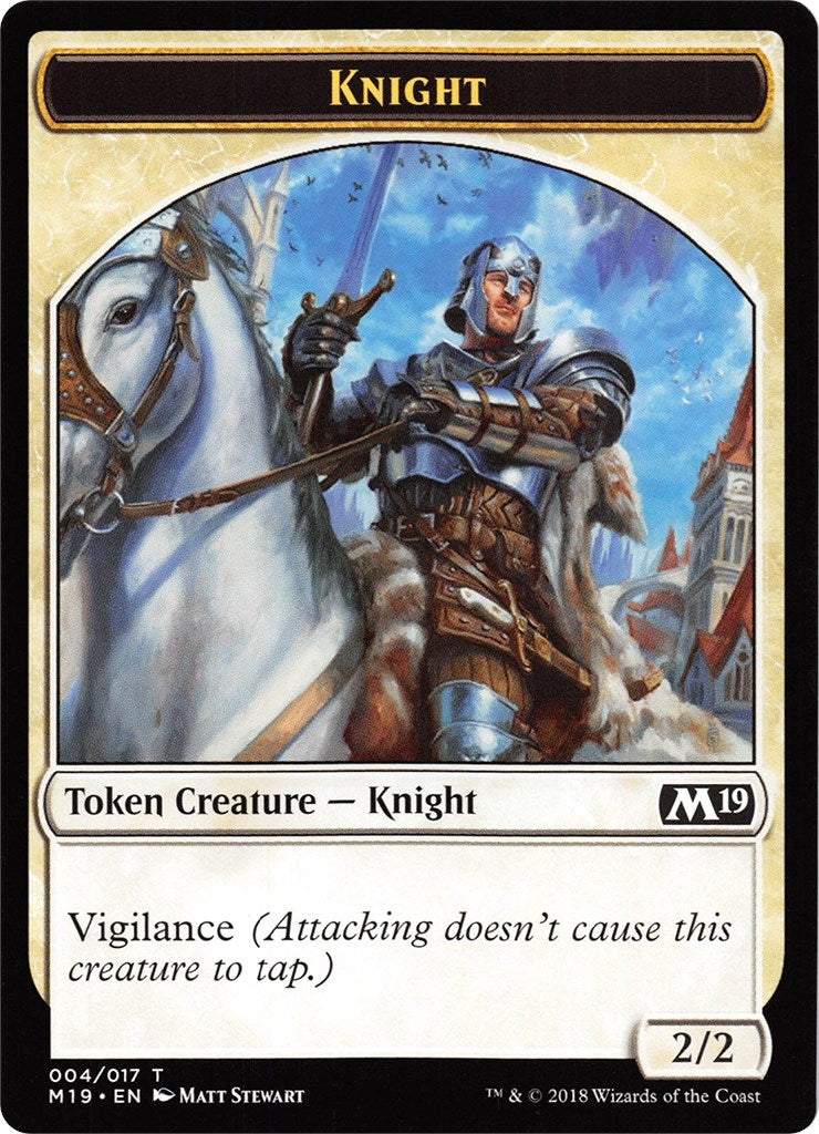 Knight // Thopter Double-Sided Token (Game Night) (4 // 14) (Core Set 2019)