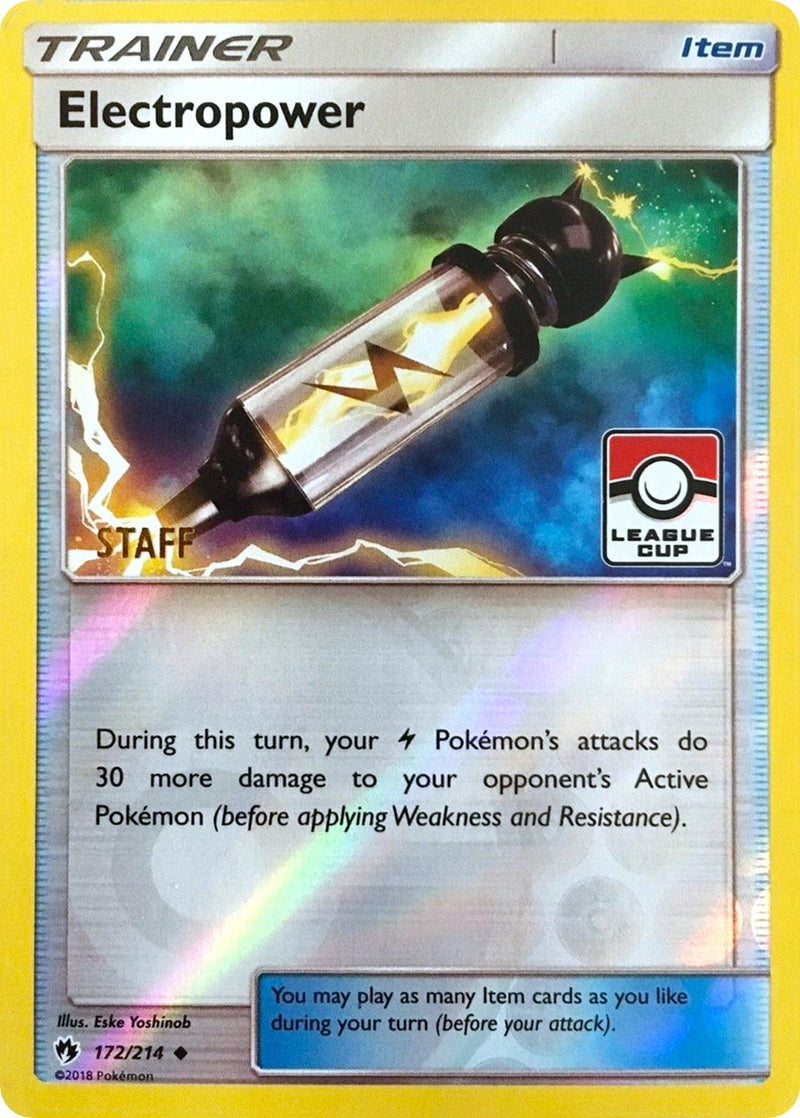 Image for Electropower - 172/214 (League Cup) [Staff] (172/214) (League & Championship Cards) - Pokemon