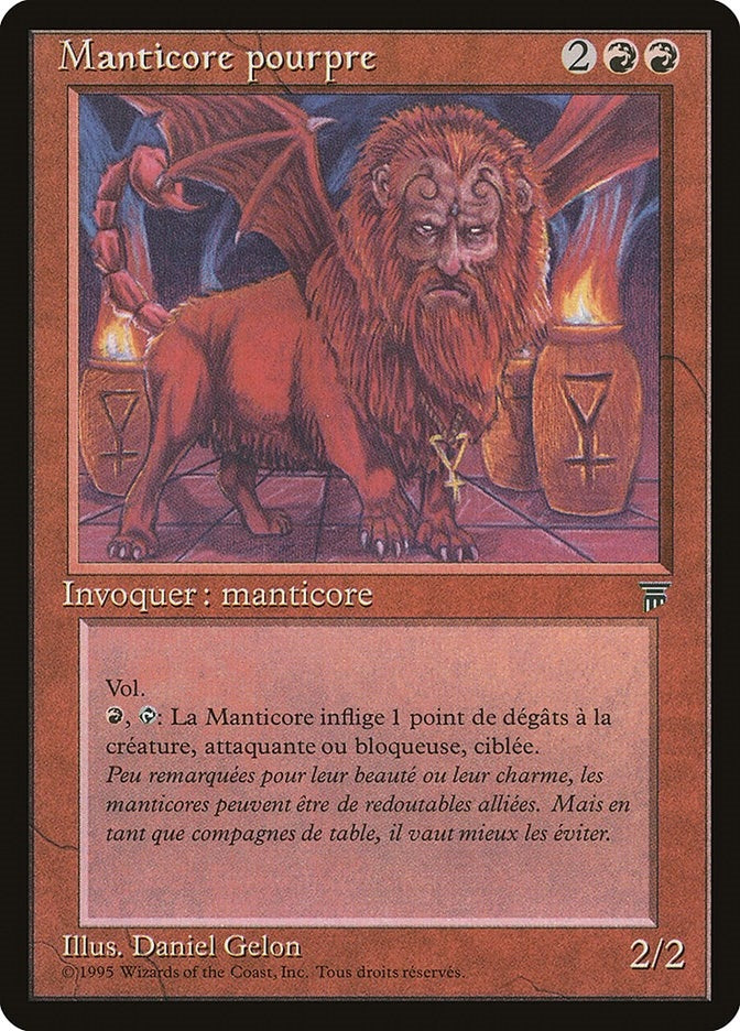 Crimson Manticore (French) - "Manticore pourpre" (Renaissance)