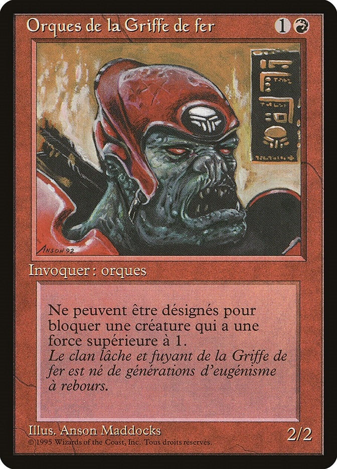 Ironclaw Orcs (French) - "Orques de la Griffe de fer" (Renaissance)