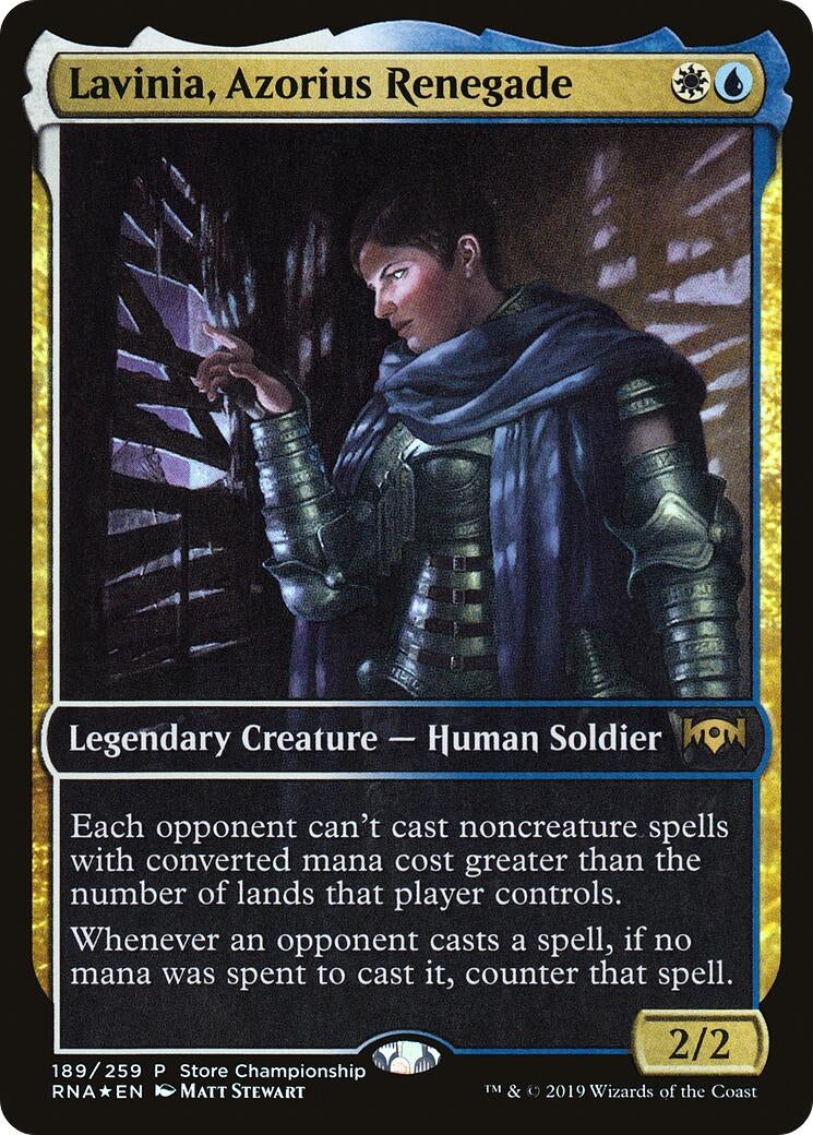 Lavinia, Azorius Renegade (189) (Game Day & Store Championship Promos)