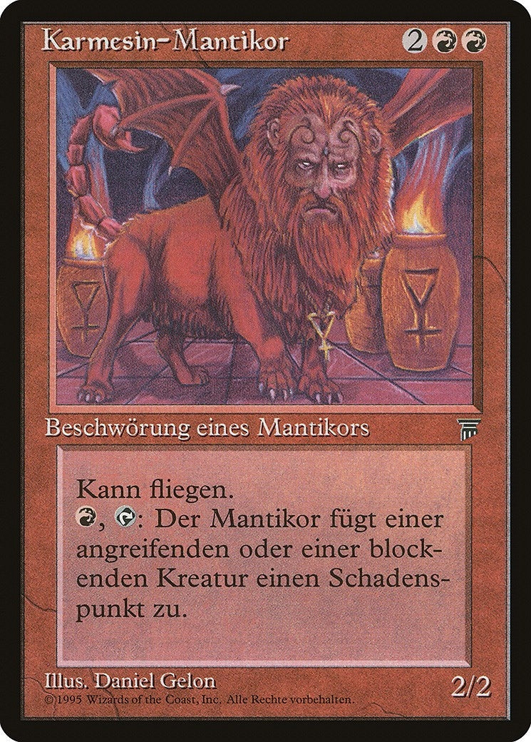 Crimson Manticore (German) - "Karmesin-Mantikor" (Renaissance)