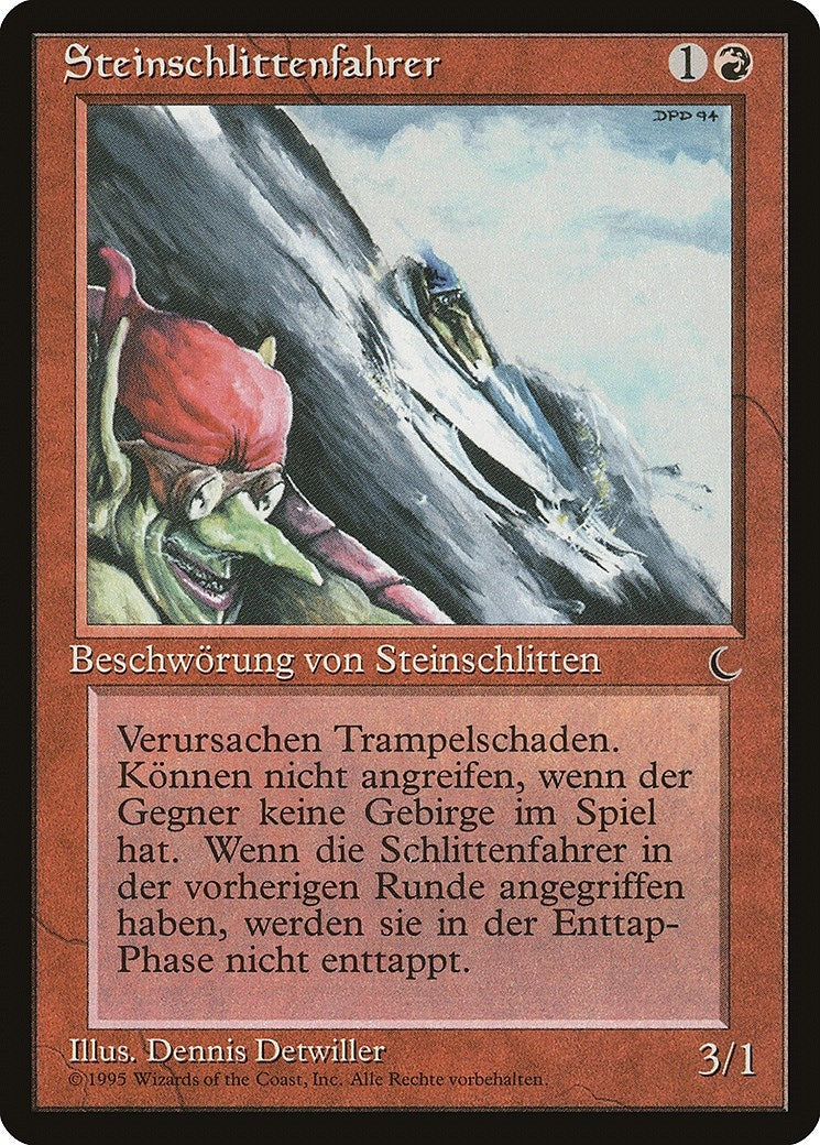 Goblin Rock Sled (German) - "Steinschlittenfahrer" (Renaissance)
