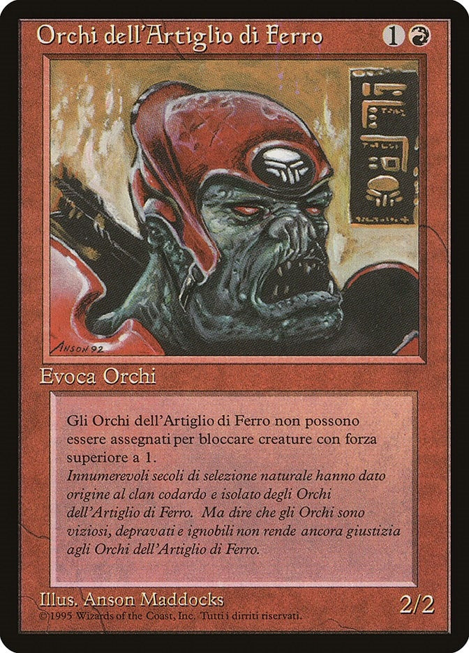 Ironclaw Orcs (Italian) - "Orchi dell'Artiglio di Ferro" (Renaissance)