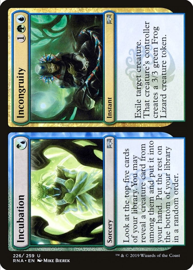 Incubation // Incongruity (226) (Ravnica Allegiance)