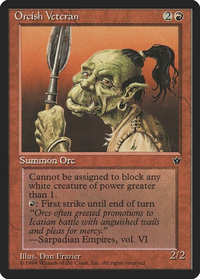 Orcish Veteran (Frazier) (Fallen Empires)
