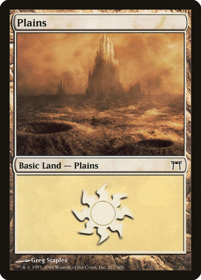 Plains (287) (287) (Champions of Kamigawa)