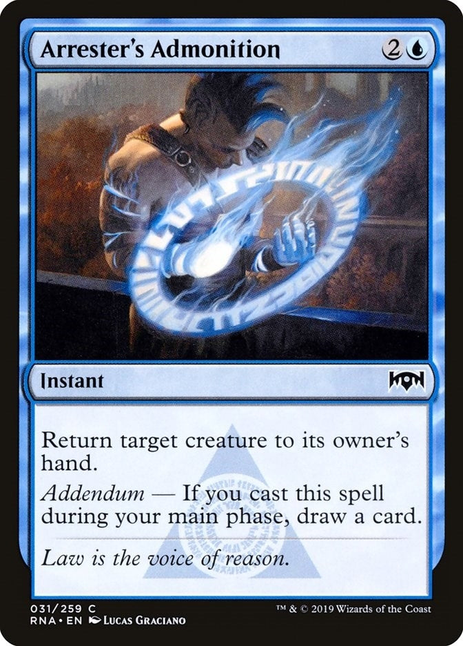 Arrester's Admonition (31) (Ravnica Allegiance)