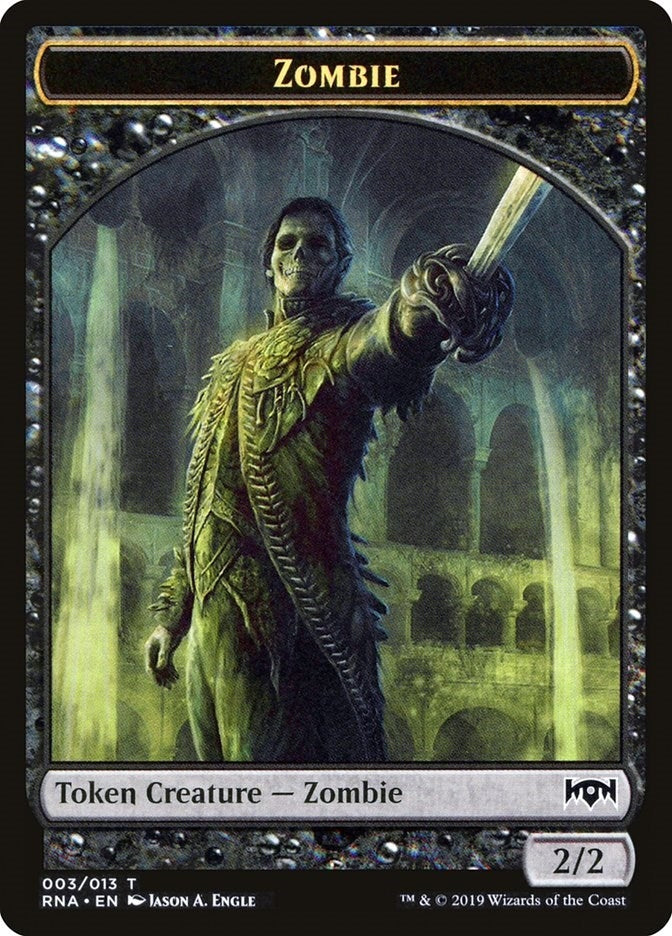 Zombie Token (3) (Ravnica Allegiance)