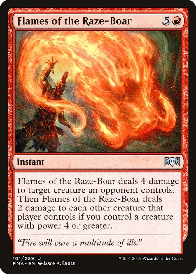 Flames of the Raze-Boar (101) (Ravnica Allegiance)
