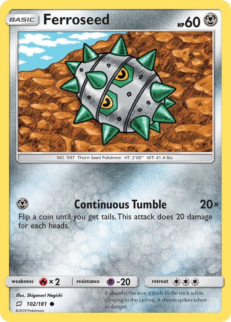 Image for Ferroseed (102/181) (SM - Team Up) - Pokemon